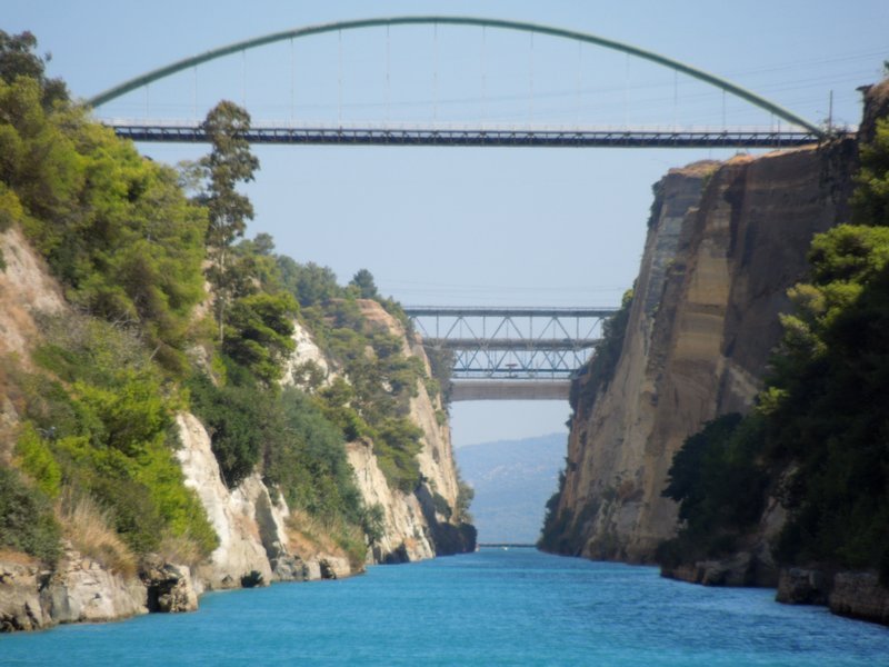 Corinth Canal in a yacht