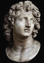 Alexander the Great depicted as Helios 