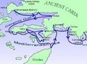 Carian cruise route map
