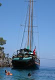 Turkey gulet cruise: swimming on the Lycian coast