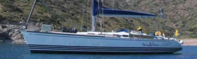Hocux Pocux at Anchor on Mykonos