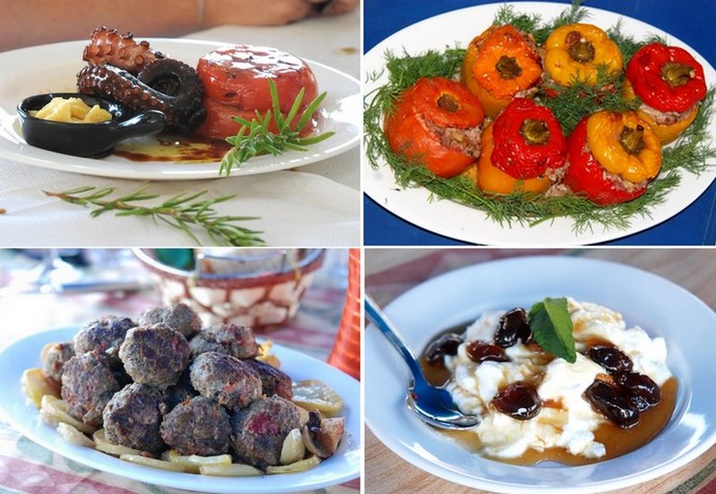 Greek food on a yacht charter