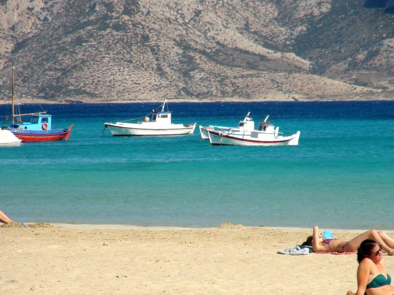 Relax on a Greek beach in the sun