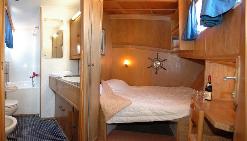 Irina master cabin starboard bow