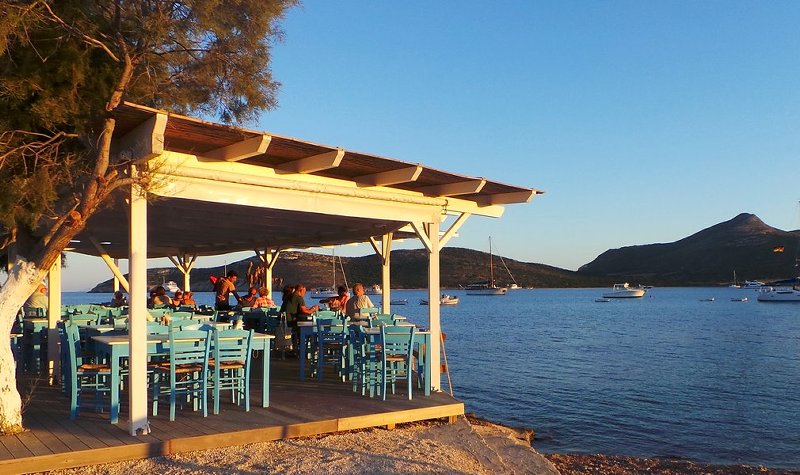 A Greek seaside taverna