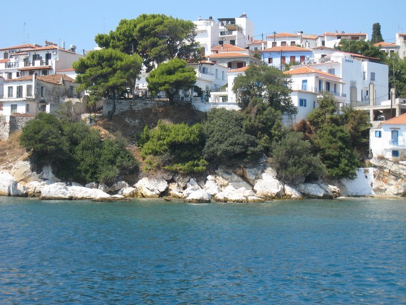 Greek houses overlooking the sea