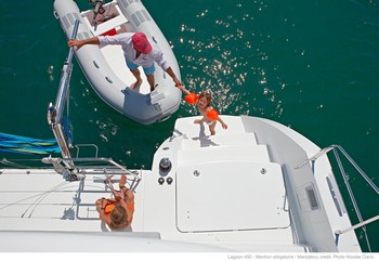 Sailing catamaran Evi - The stern