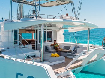 Sailing catamaran Nicolas - The aft deck