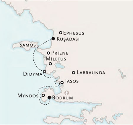 Ephesus Turkey Tour Map