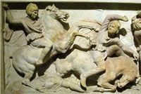 The Alexander sarcophagus, Istanbul archaeological museum, Turkey