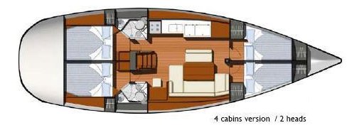 Sun Odyssey 44i Layout