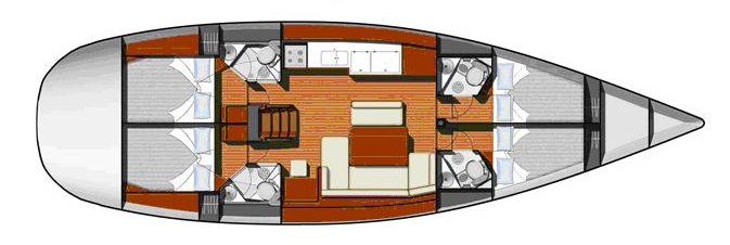 sun Odyssey 49i Salon